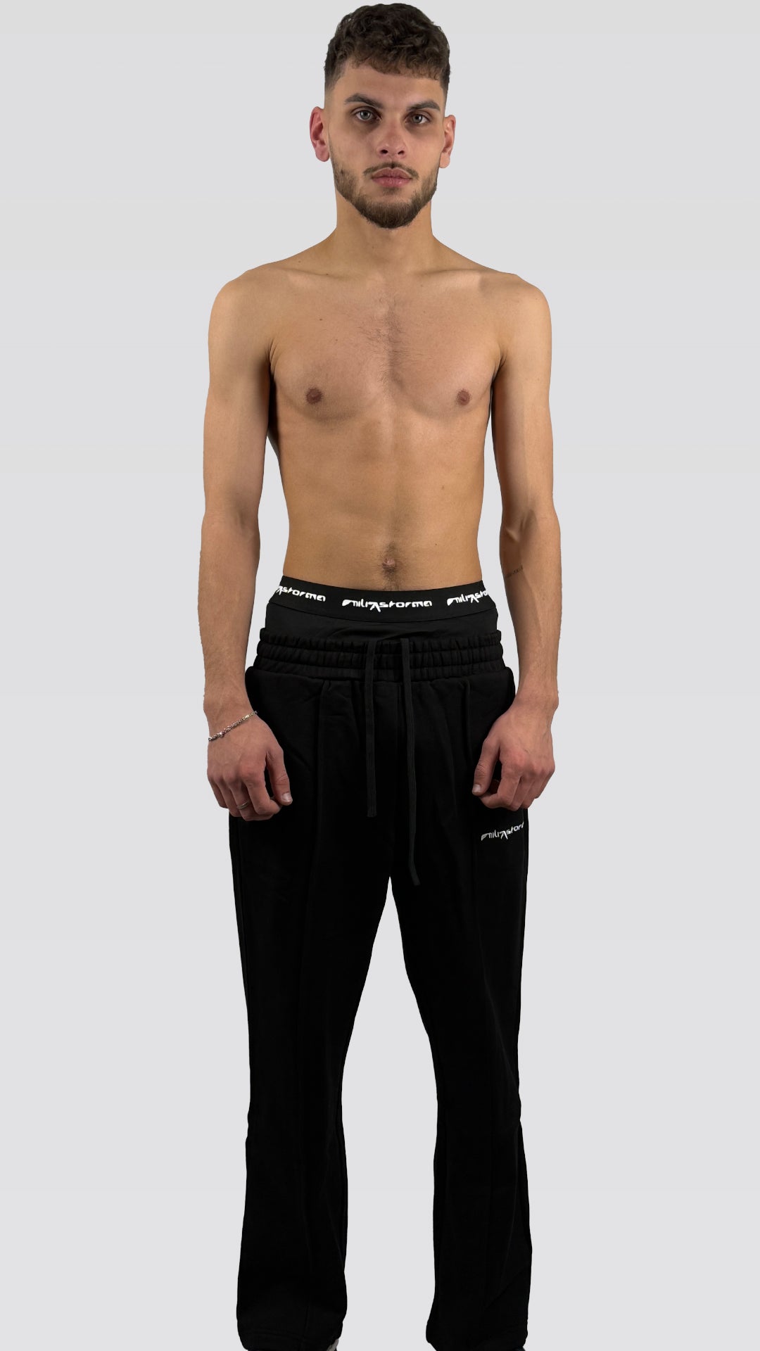DOUBLE WAISTED SWEATPANTS